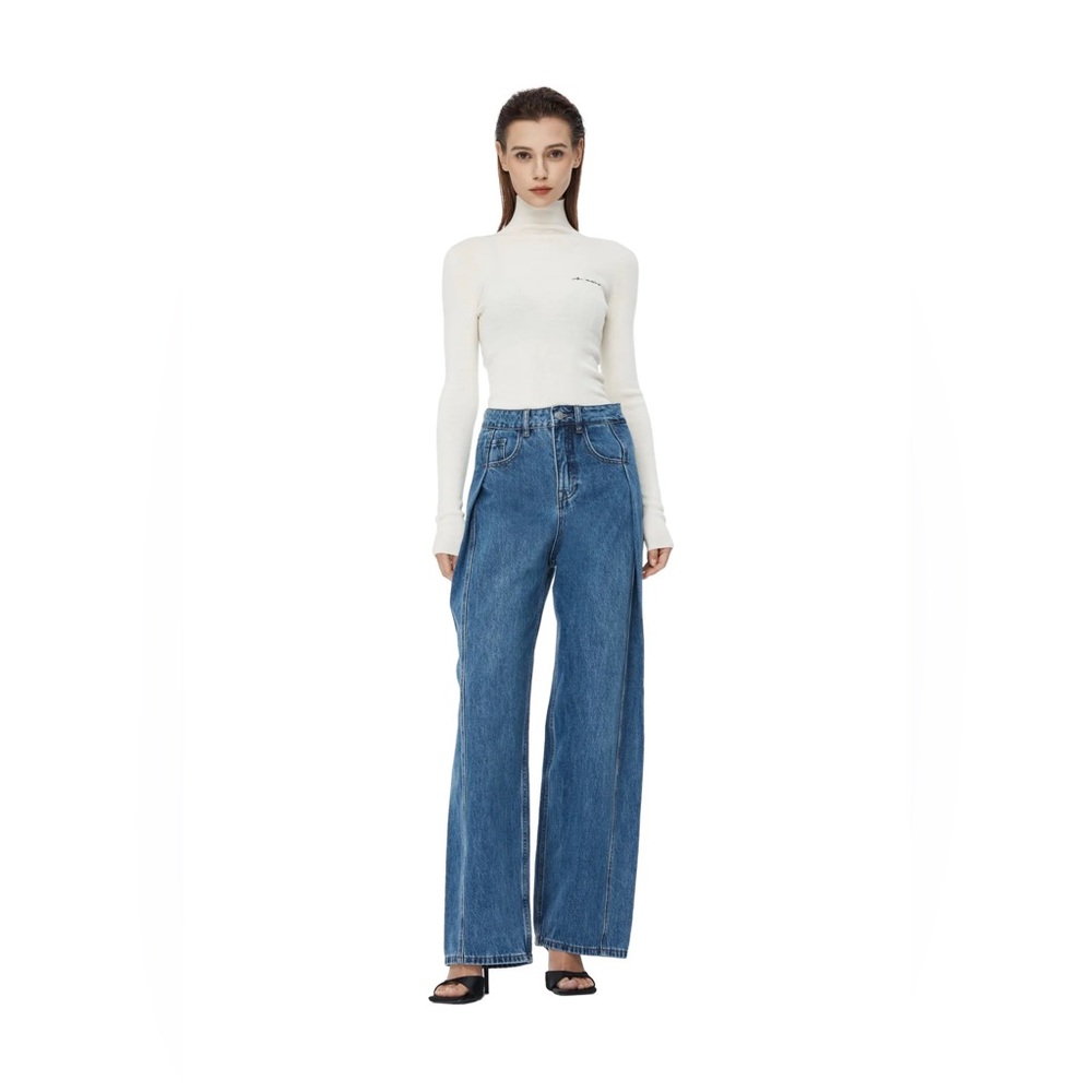 ANN ANDELMAN mid-high waist wide-leg Jeans